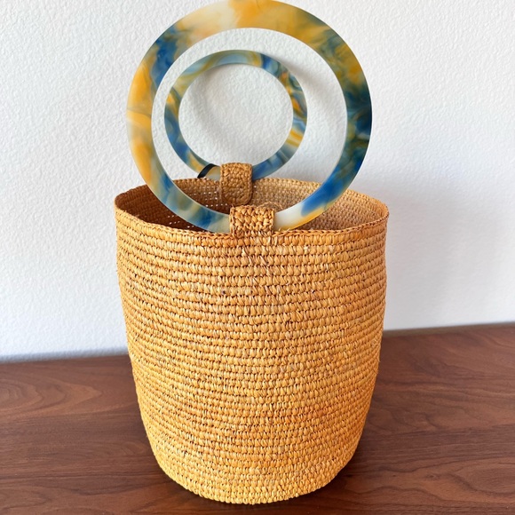 Yosuzi Bags Yosuzi Straw Bucket Bag Poshmark